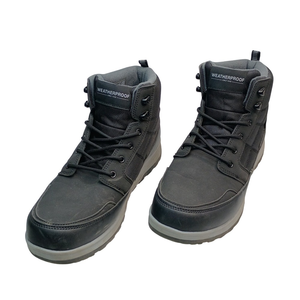 Weatherproof Jenkins Boots Men Size 11 Dark Grey Black Synthetic Textile